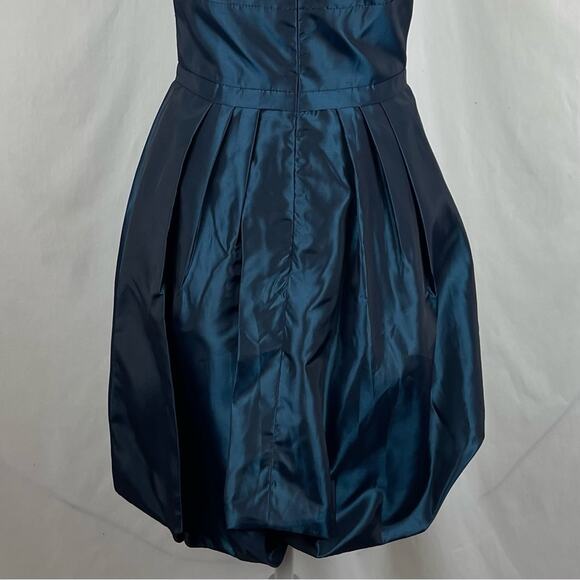 Max And Cleo Metallic Blue BalletCore Party Event Balloon Hem Dress NWOT Size 6 - Picture 7 of 13